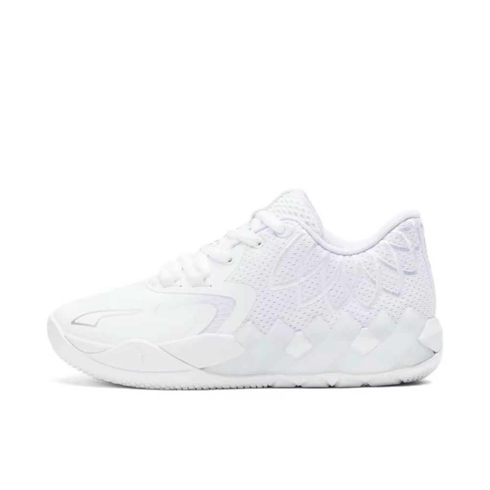 Puma LaMelo Ball MB.01 White Silver (GS) - 377368-04